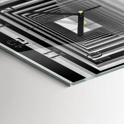 Négyzet alakú üvegóra 3D alagút