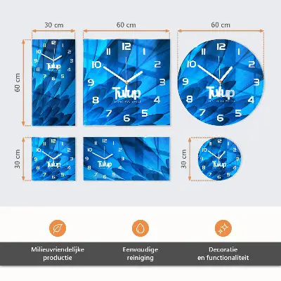 Négyzet alakú üvegóra Levelek