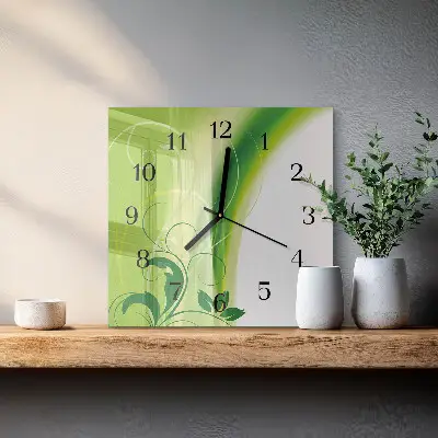 Négyzet alakú üvegóra Virágminta