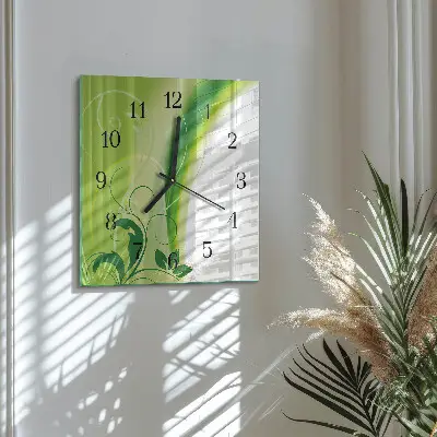 Négyzet alakú üvegóra Virágminta