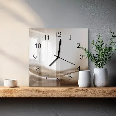 Négyzet alakú üvegóra Absztrakt vonalak