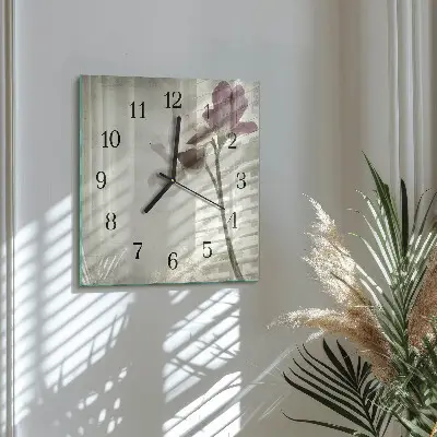 Négyzet alakú üvegóra Vintage virág