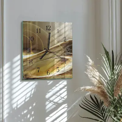 Négyzet alakú üvegóra Absztrakt vonalak