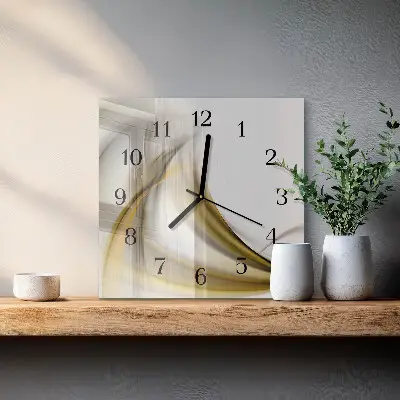 Négyzet alakú üvegóra Absztrakt vonalak