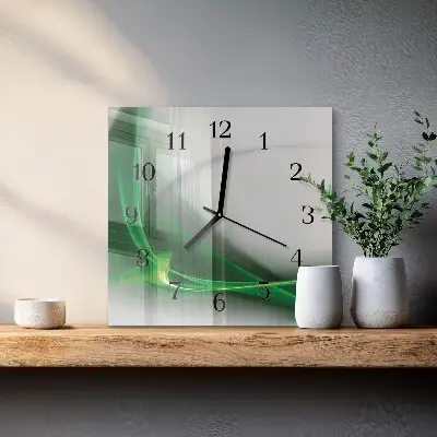 Négyzet alakú üvegóra Absztrakt vonalak