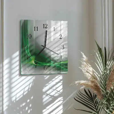 Négyzet alakú üvegóra Absztrakt vonalak