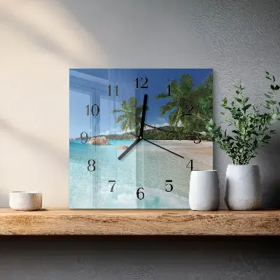Négyzet alakú üvegóra Strand