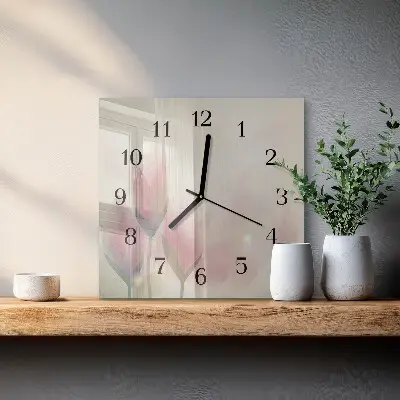 Négyzet alakú üvegóra Virágok