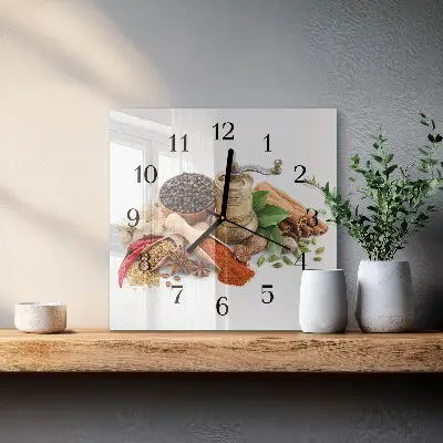 Négyzet alakú üvegóra fűszerek