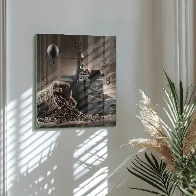 Négyzet alakú üvegóra Kávédaráló
