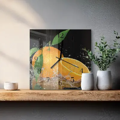 Négyzet alakú üvegóra Narancsok