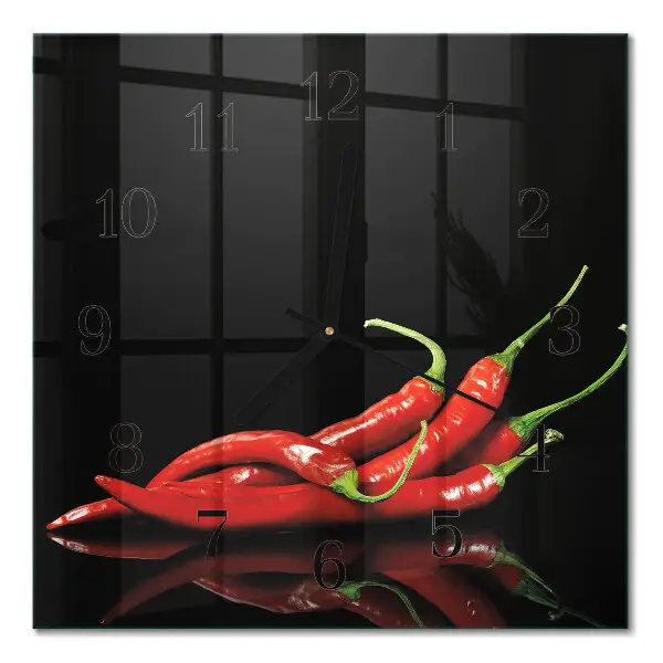 Négyzet alakú üvegóra Chili paprika