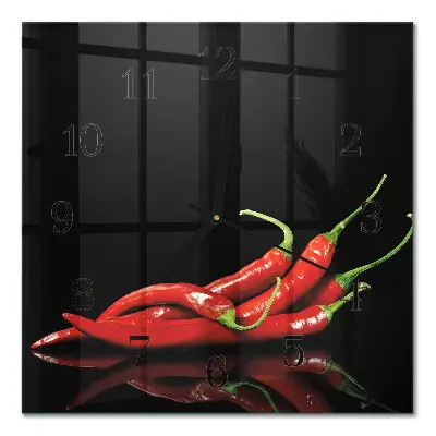 Négyzet alakú üvegóra Chili paprika