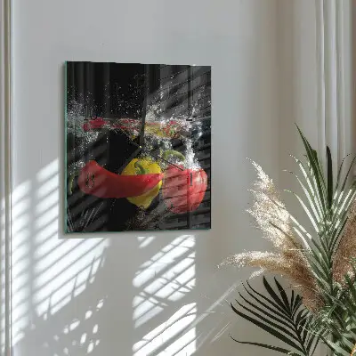 Négyzet alakú üvegóra Bors