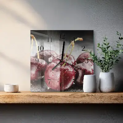 Négyzet alakú üvegóra Cseresznye