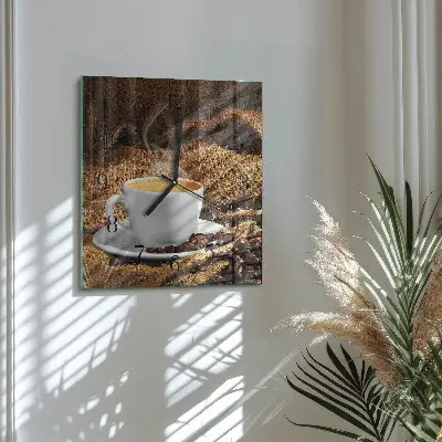 Négyzet alakú üvegóra Kávébabok