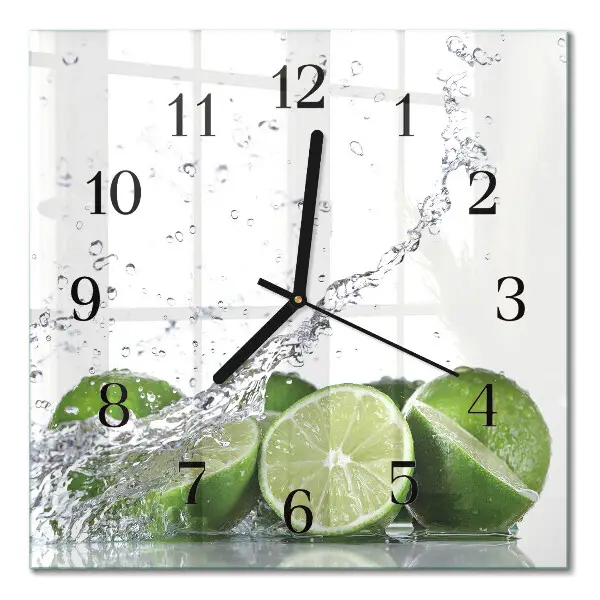 Négyzet alakú üvegóra Lime