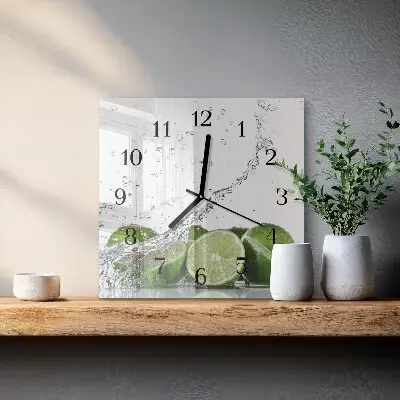 Négyzet alakú üvegóra Lime