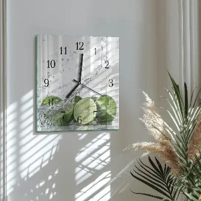 Négyzet alakú üvegóra Lime