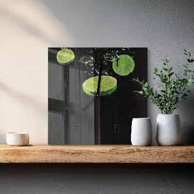 Négyzet alakú üvegóra Lime