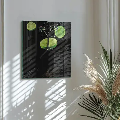 Négyzet alakú üvegóra Lime