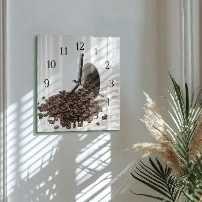 Négyzet alakú üvegóra Egy csésze kávé