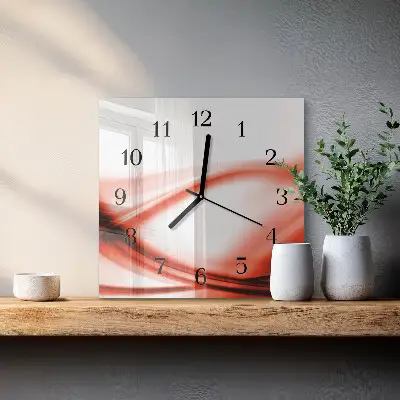 Négyzet alakú üvegóra Absztrakt vonalak