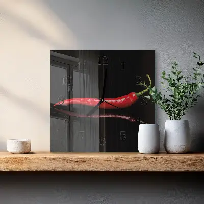 Négyzet alakú üvegóra Chili paprika