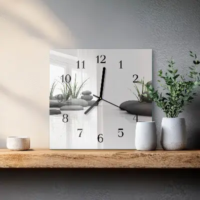 Négyzet alakú üvegóra Gyógyfürdő kövek