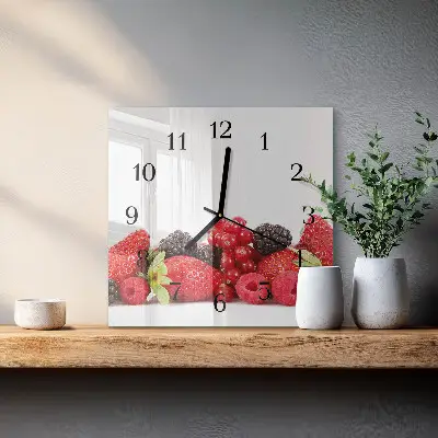 Négyzet alakú üvegóra Gyümölcs