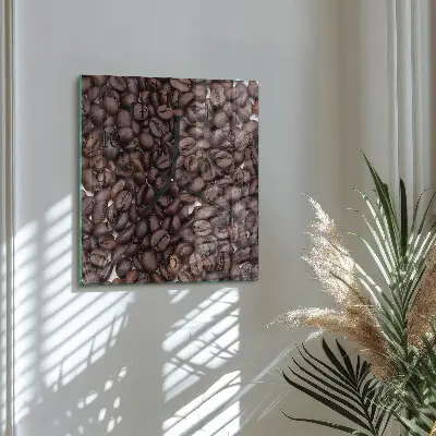 Négyzet alakú üvegóra Kávébabok