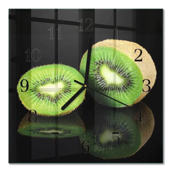 Négyzet alakú üvegóra Kiwi