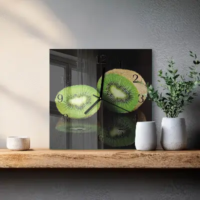 Négyzet alakú üvegóra Kiwi