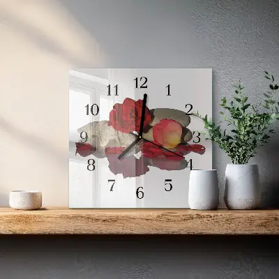 Négyzet alakú üvegóra Tál rózsák