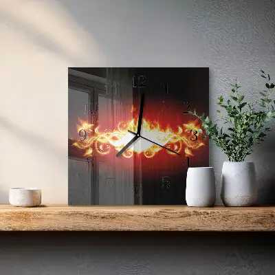 Négyzet alakú üvegóra Tűzvirág