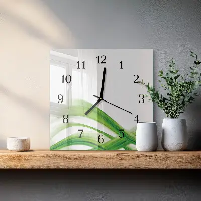 Négyzet alakú üvegóra Absztrakt hullám