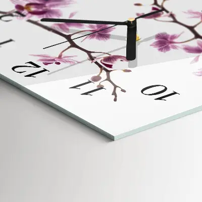 Négyzet alakú üvegóra Orchidea