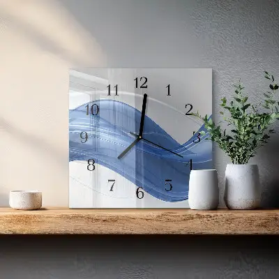 Négyzet alakú üvegóra Absztrakt vonalak