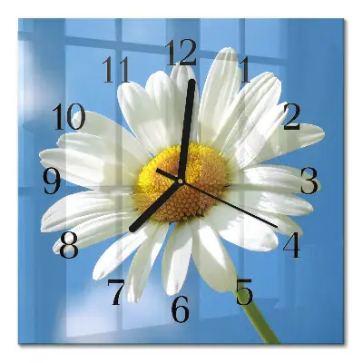 Négyzet alakú üvegóra Virág