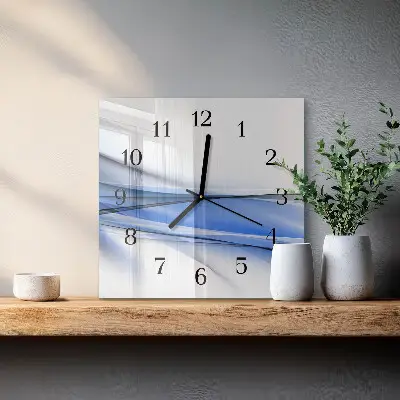 Négyzet alakú üvegóra Absztrakt vonalak
