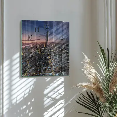 Négyzet alakú üvegóra Horizont