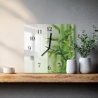 Négyzet alakú üvegóra Bambusz