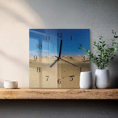 Négyzet alakú üvegóra Sivatag