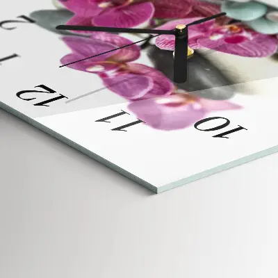 Négyzet alakú üvegóra Orchideák