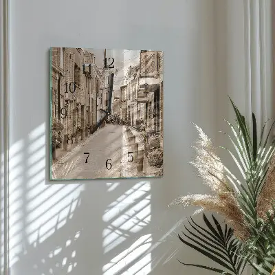 Négyzet alakú üvegóra Szépia sikátor