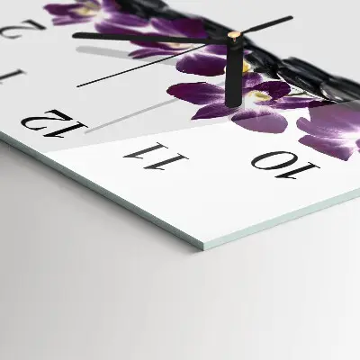 Négyzet alakú üvegóra Orchidea