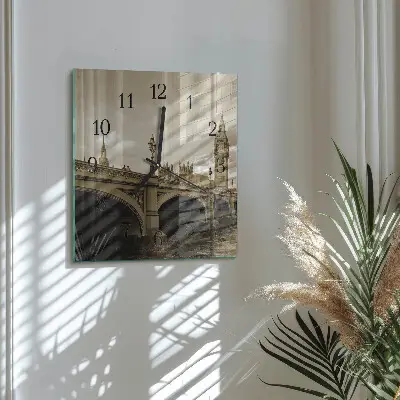 Négyzet alakú üvegóra Híd szépiában