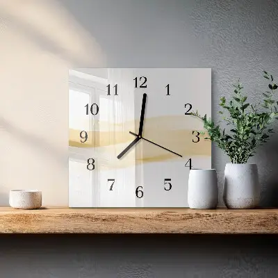 Négyzet alakú üvegóra Absztrakt hullám