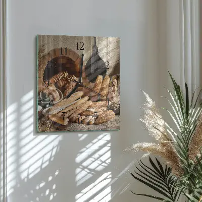 Négyzet alakú üvegóra Kenyér