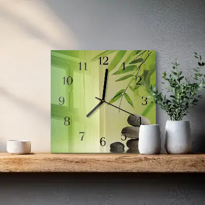 Négyzet alakú üvegóra Bambusz kövek